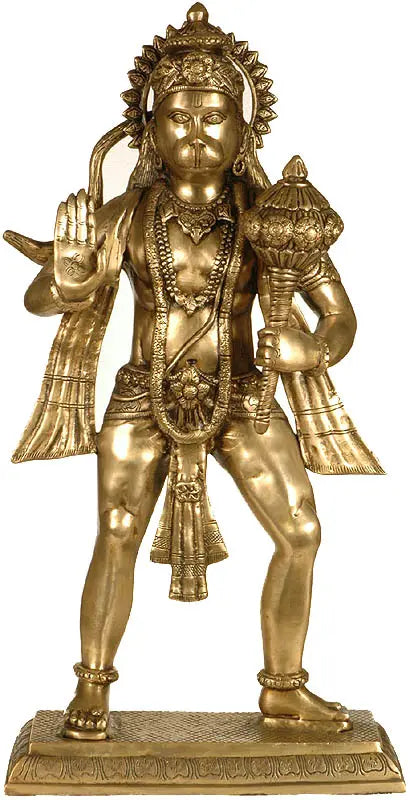 24" Shri Hanumanji In Brass | Handmade | Made In India