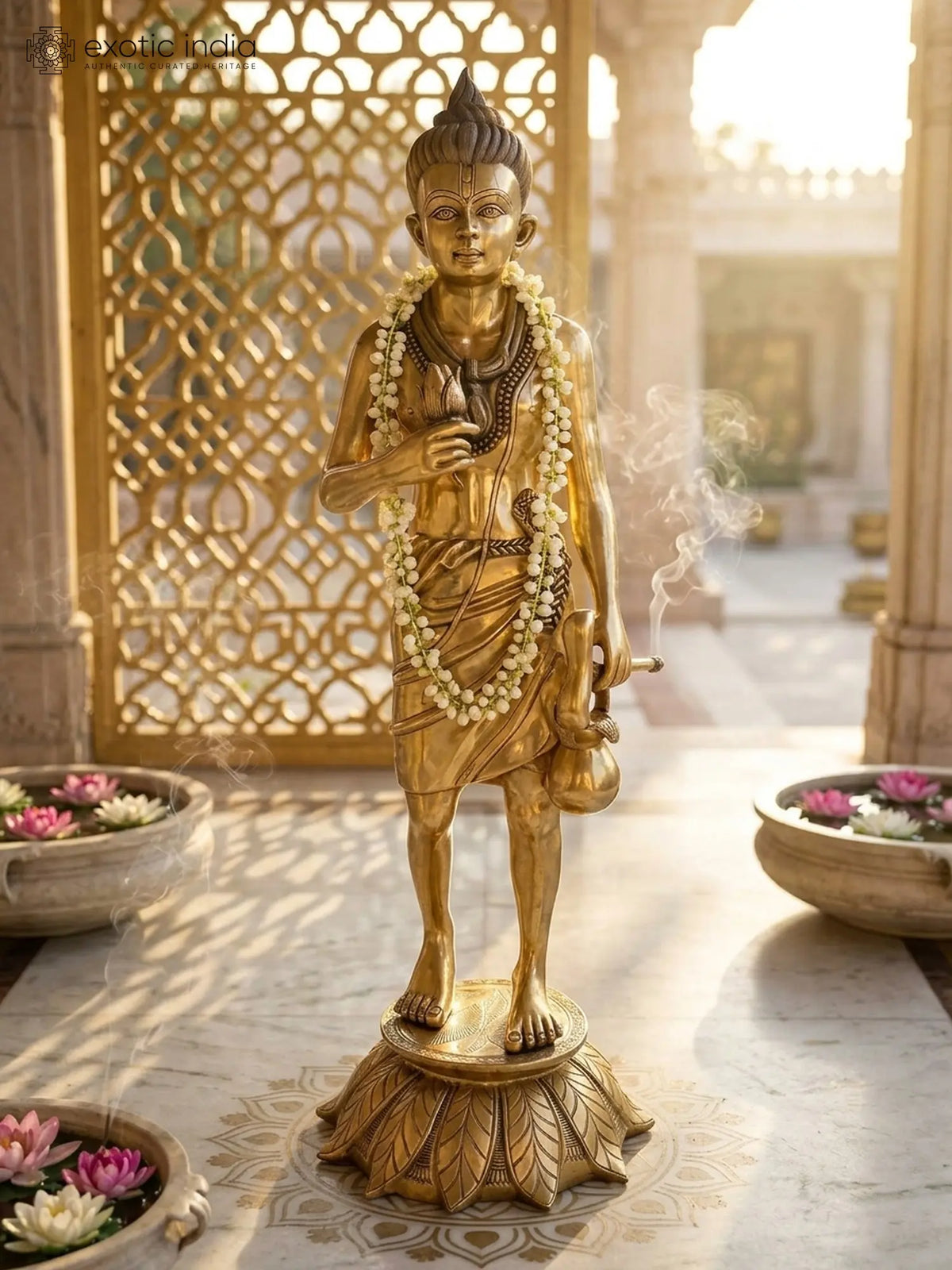 82" Tall Shri Neelkanth Varni (Bhagawan Swaminarayan) | Brass Statue