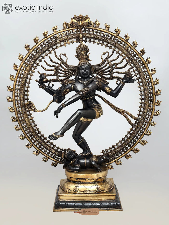 36" Large Nataraja - Dancing Lord Shiva | Brass Statue