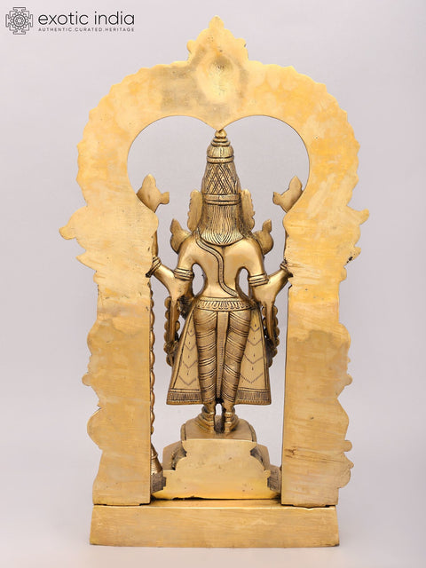 22" Tirupati Balaji with Kirtimukha Prabhavali | Brass Idol