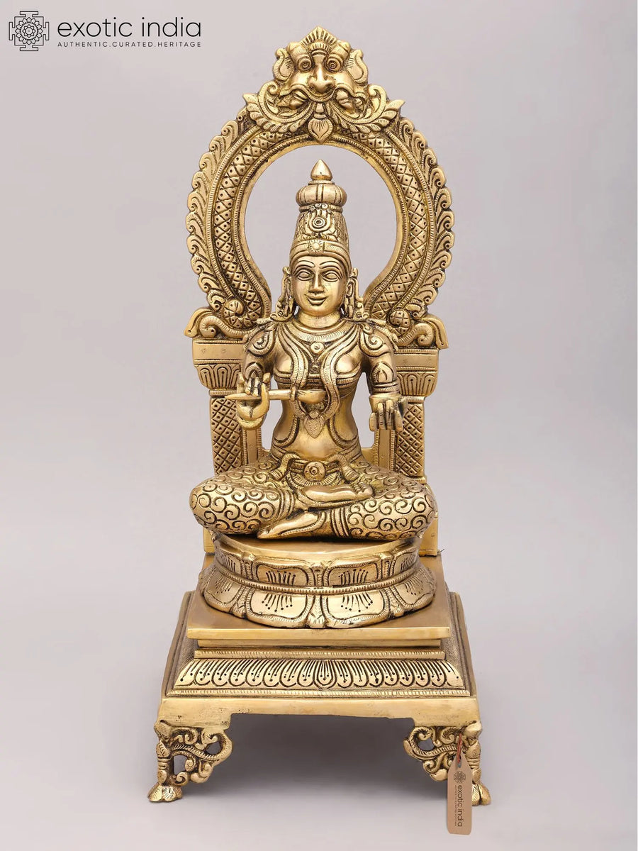 18" Maa Annapurna Devi Brass Idol for Home Pooja