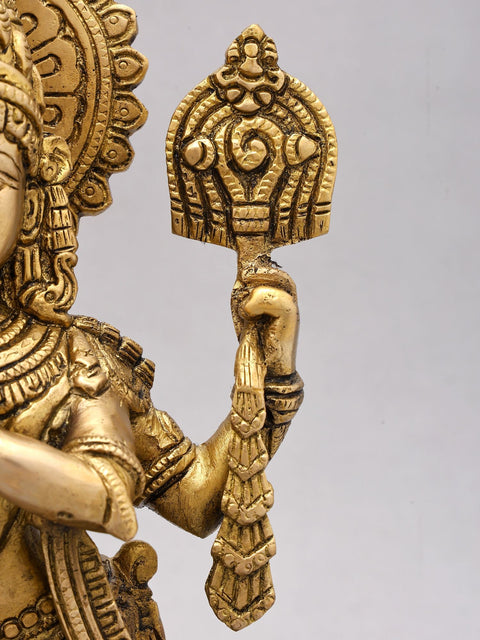 13" Four Armed Venugopal Krishna | Brass Statue
