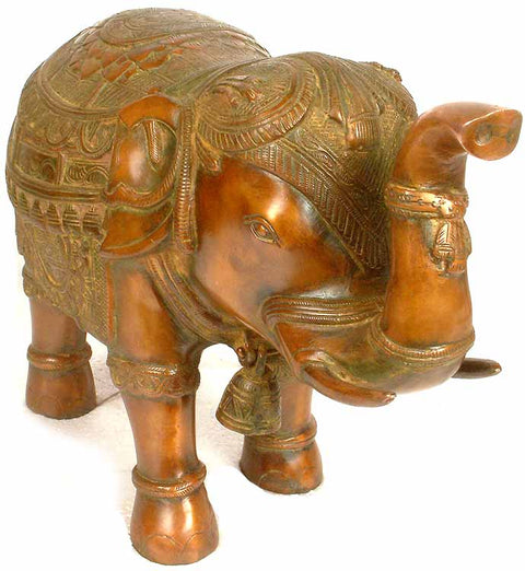 Temple Decorative Elephant Figurines | Brass Animal Statues