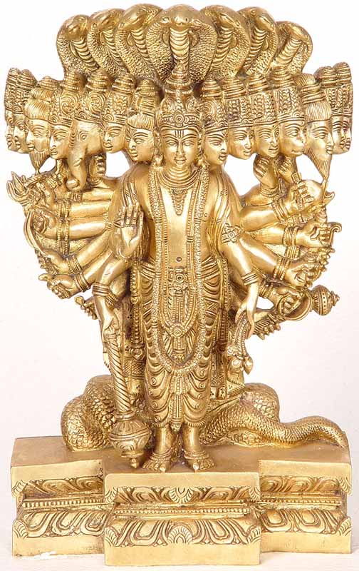 Vishwarup Cosmic Form Brass Idol for Pooja