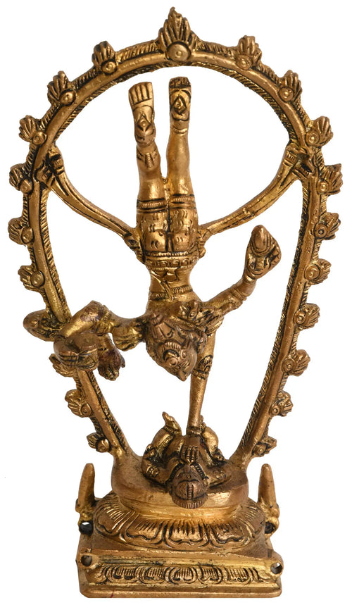 6" Handmade Nataraja Gangavataranam Brass Statue
