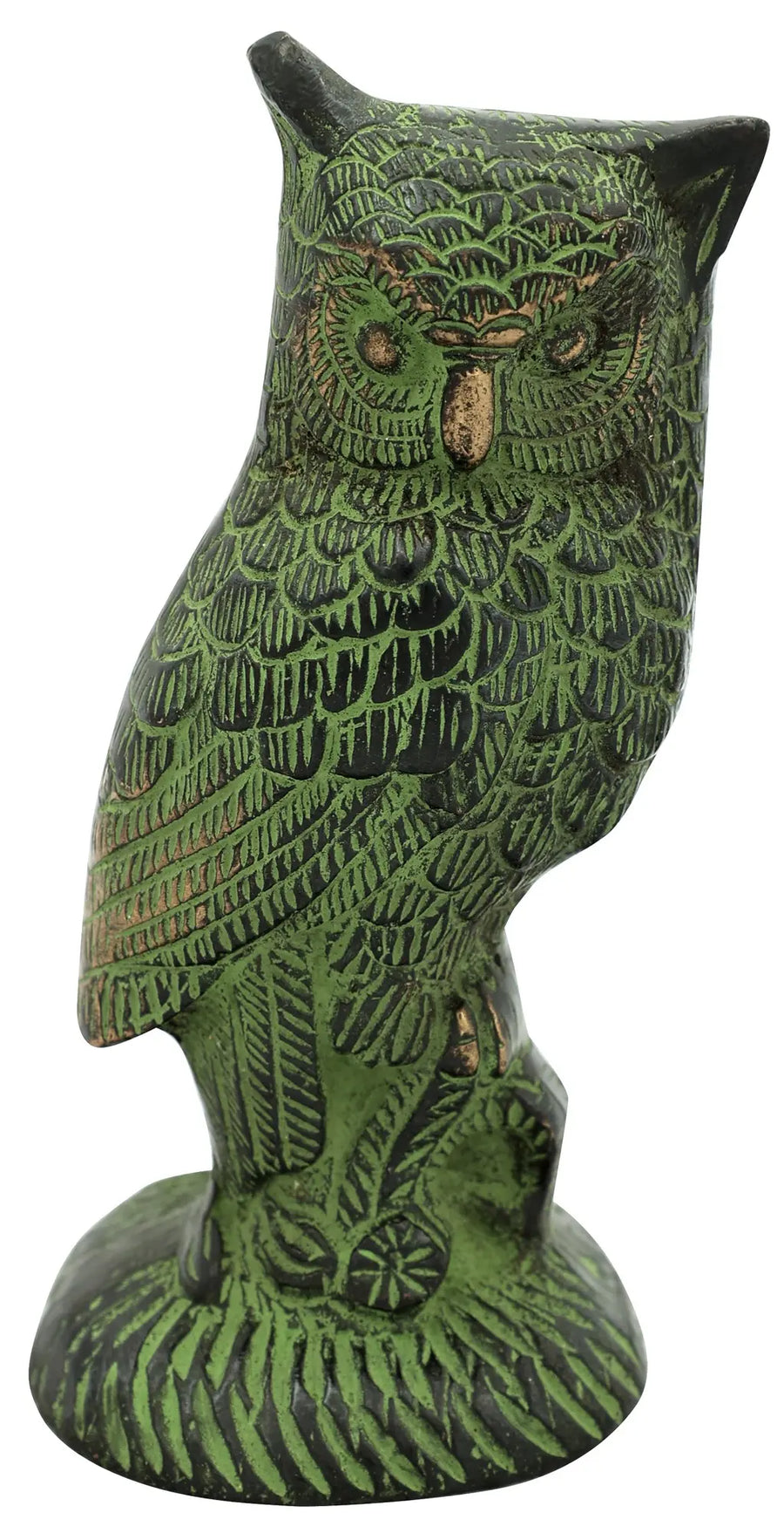 Goddess Lakshmi's Owl Pechaka Handmade Brass Statue