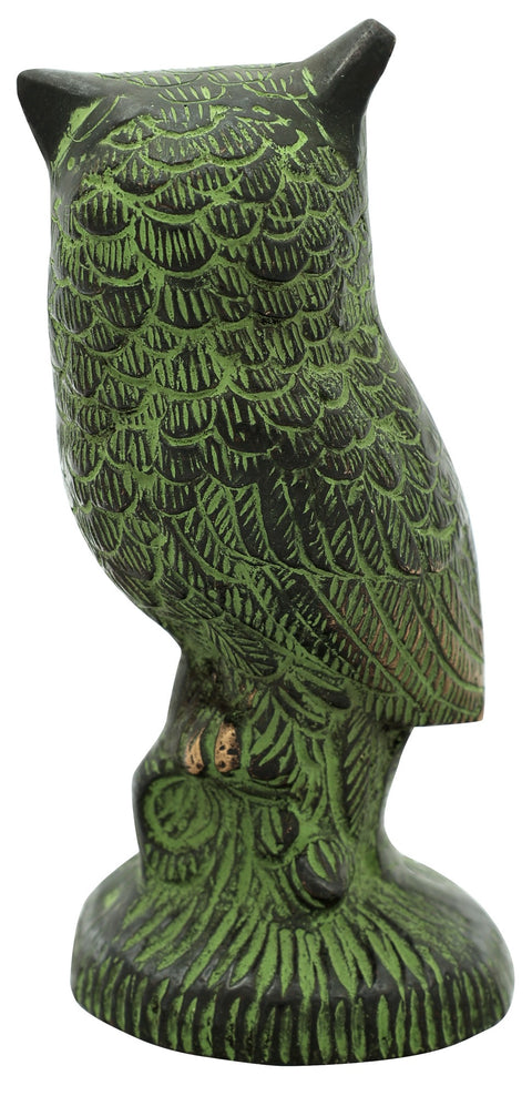 Goddess Lakshmi's Owl Pechaka Brass Statue