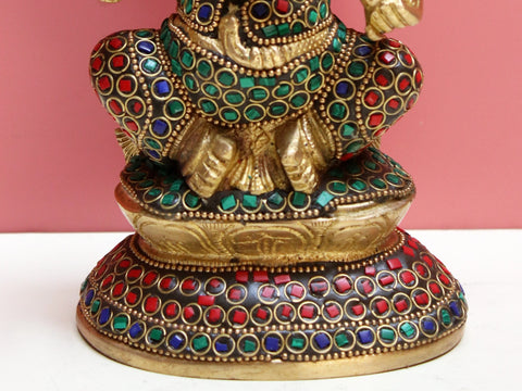8" Brass Lord Ganesha