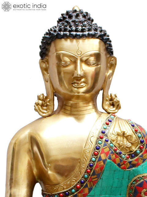 23" Brass Bhumisparsha Buddha
