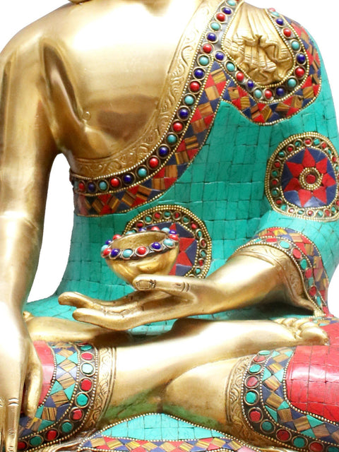 23" Brass Bhumisparsha Buddha