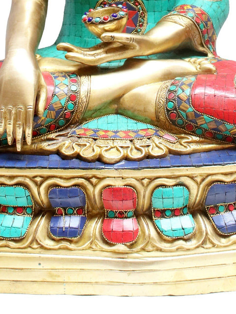 23" Brass Bhumisparsha Buddha