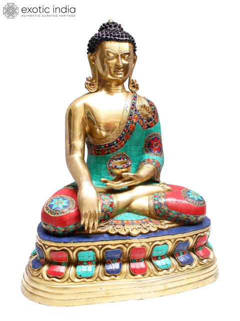 23" Brass Bhumisparsha Buddha