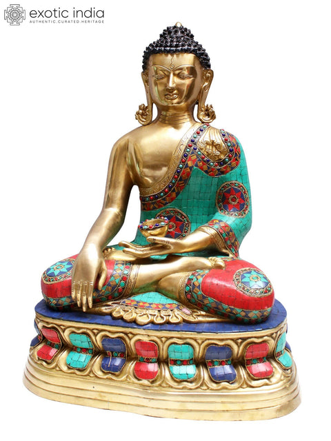 23" Brass Bhumisparsha Buddha