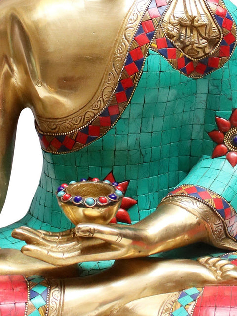 19" Brass Bhumisparsha Buddha