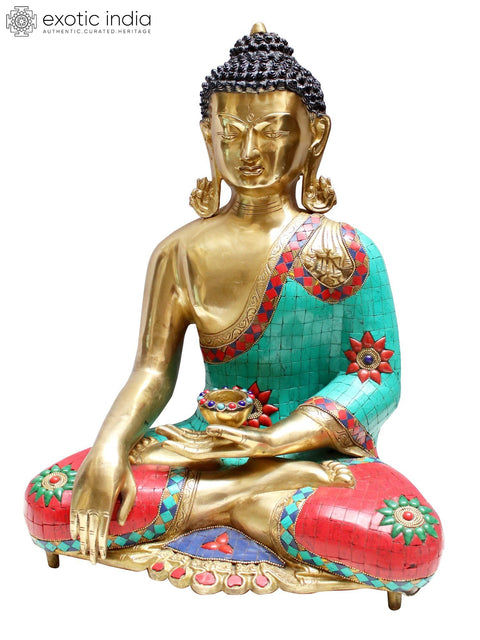 19" Brass Bhumisparsha Buddha