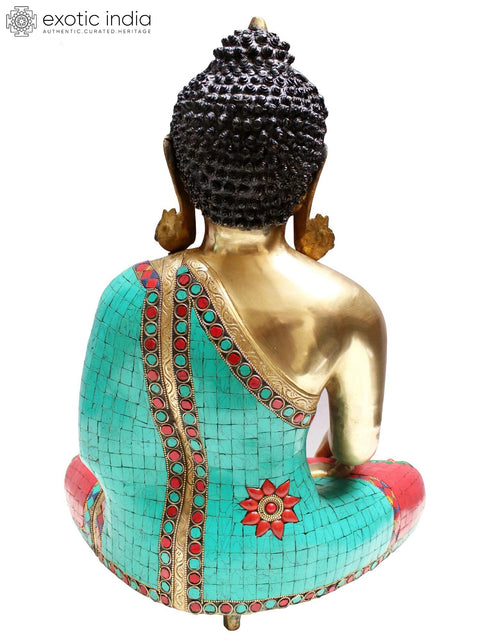 19" Brass Bhumisparsha Buddha