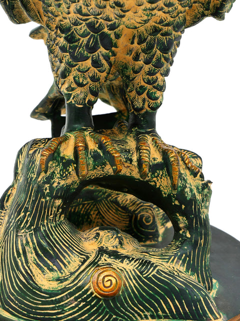 15" Brass Eagle Figurine | Home Decor