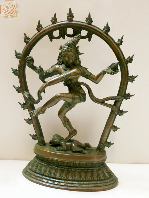 12" Nataraja Brass Statue | Dancing Lord Shiva Idol