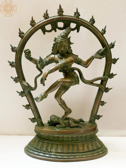 12" Nataraja Brass Statue | Dancing Lord Shiva Idol