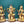 14" Lakshmi Ganesha Saraswati Seated on Lotus Design Pedestal Set In Brass
