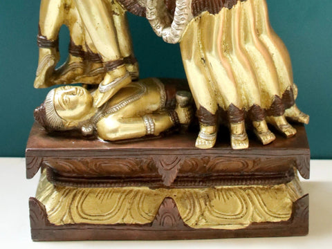 13" Standing Goddess Mahakali In Brass