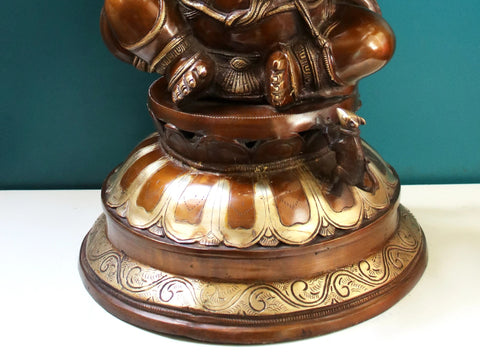 27" Blessing Ganesha Seated on Pedestal