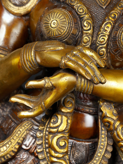 48'' Radha Krishna Divine Pair | Brass Statue