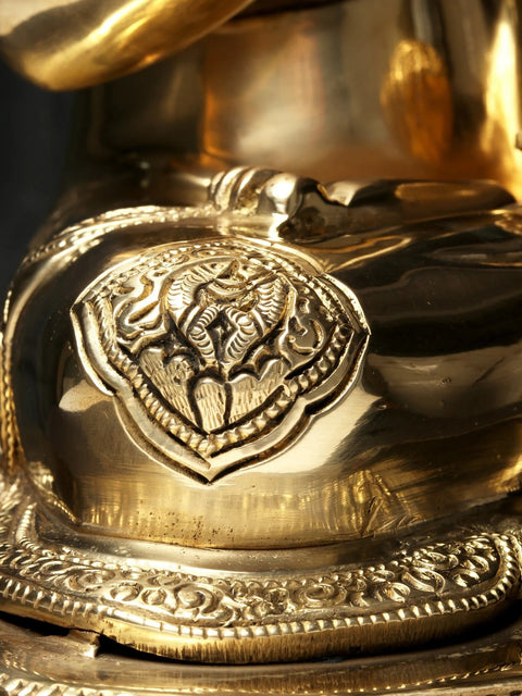17'' Buddha in Vitark Mudra | Brass Statue