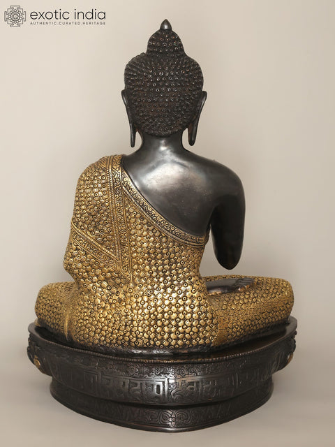 22'' Superfine Peaceful Shakyamuni Buddha Brass Statue