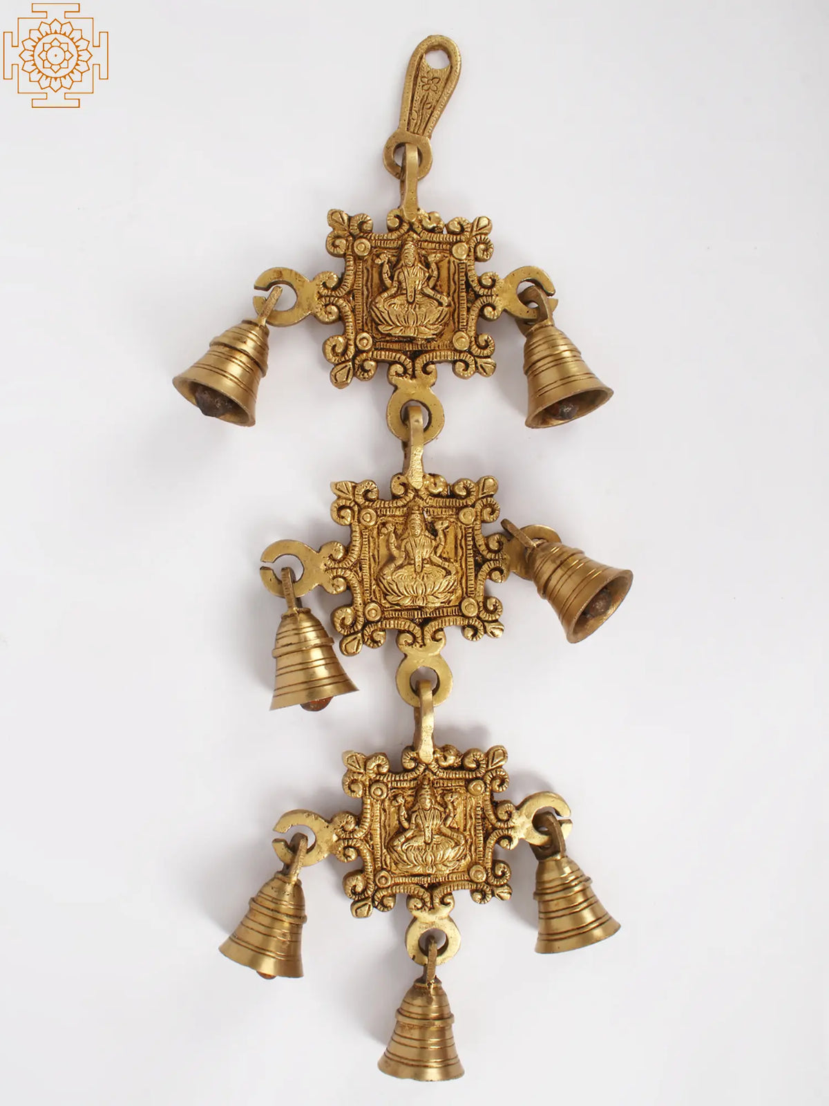 14" Devi Lakshmi Wall Hanging Bells