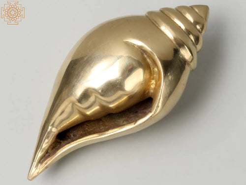 5" Brass Shankh Conch Idol for Pooja