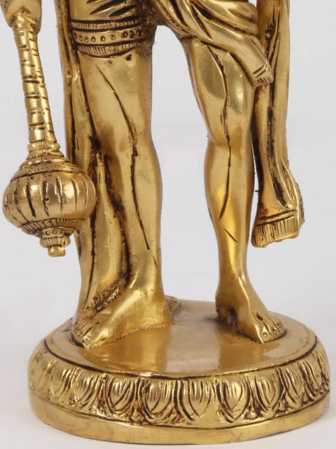 10'' Hanuman: The Formidable Warrior | Brass