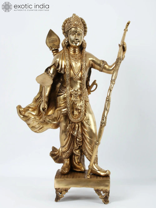27" Lord Rama Handmade Brass Sculpture