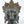 8'' Yellow Crowned Peaceful Buddha Head | Brass