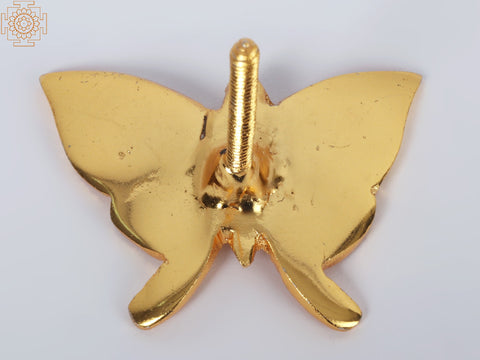 3'' Small Beautiful Gold-Plated Butterfly | Wall Hanging | Brass