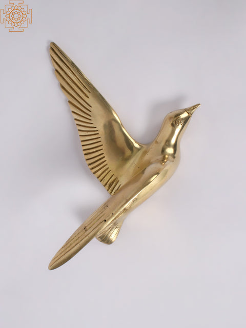 Decorative Wall Hanging Birds in Brass (Set of Four) | Wall Decor
