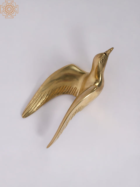 Decorative Wall Hanging Birds in Brass (Set of Four) | Wall Decor