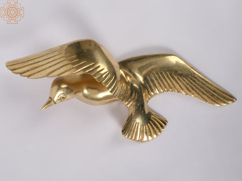 Decorative Wall Hanging Birds in Brass (Set of Four) | Wall Decor