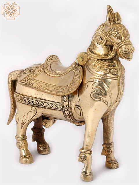 6'' Standing Horse Cash Box | Home Decor | Brass