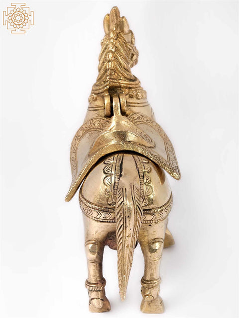 6'' Standing Horse Cash Box | Home Decor | Brass