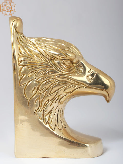 5'' Furious Bald Eagle Head Figurine | Brass Table Decor