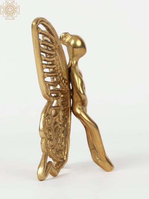 3" Small Brass Butterfly Fairy | Decorative Piece