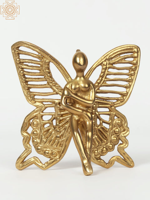 3" Small Brass Butterfly Fairy | Decorative Piece