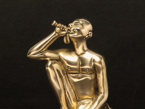 6" Brass Gajanan Maharaj Statue