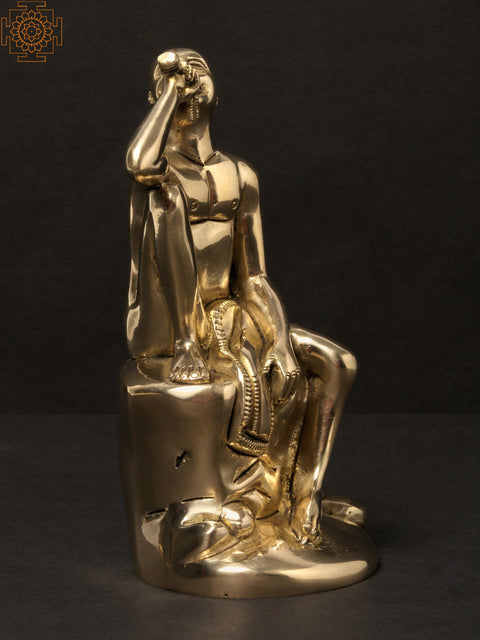 6" Brass Gajanan Maharaj Statue