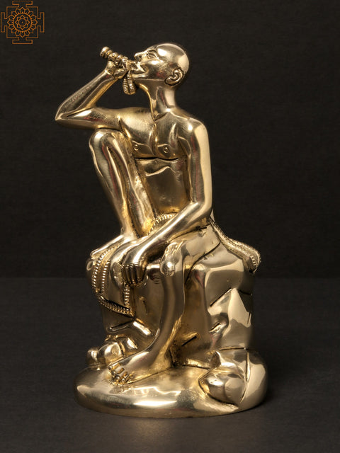 6" Brass Gajanan Maharaj Statue