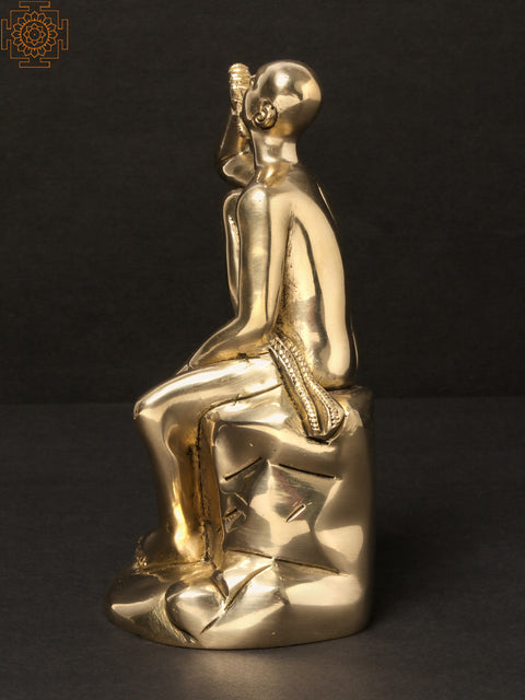 6" Brass Gajanan Maharaj Statue
