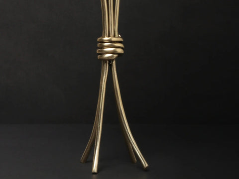 11'' Brass Plant with Flowers and Buds | Showpiece for table Decor