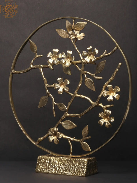 16'' Brass Beautiful Round Table Decor
