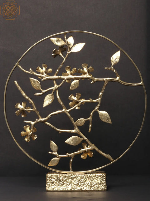 16'' Brass Beautiful Round Table Decor